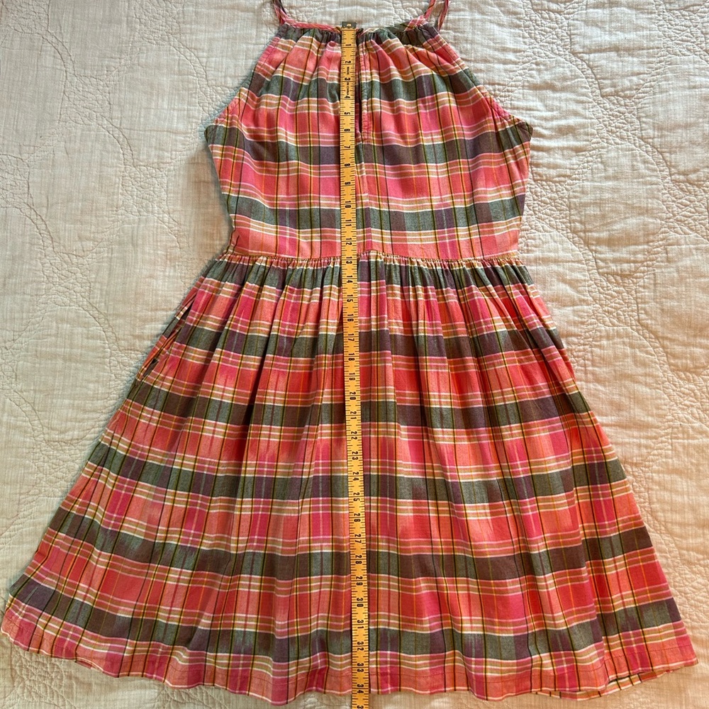 Lands' End Madras Sundress - fully lined, 100% cotton, has pockets! - Picture 10 of 14